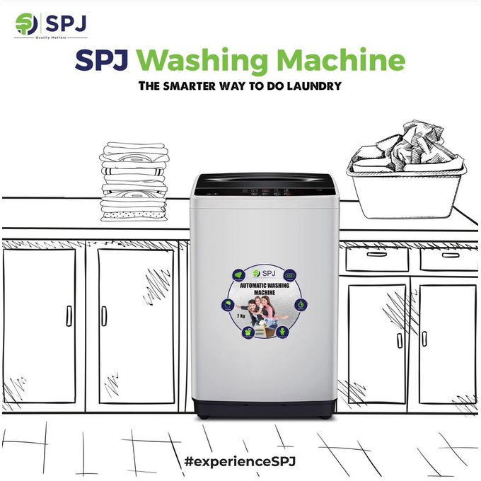 SPJ 7 Kg Top Loader Washing Machine - Silver (5YRs WRTY)
