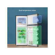 Chiq 150 Liters Double Door Top Freezer Refrigerator - Silver (3YRS WRNTY)