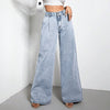Women's Wide Leg Drape Loose Denim Trousers