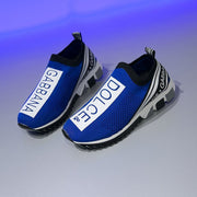 Fly woven breathable round toe sneakers