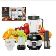 Hoffmans 4 in 1 Multi-function Electric Blender Juicer Fruit Mixer & Food Processor - Silver & Black