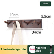 Clothes Hanging Rack Solid Wood Hook Strong Clothes Hook