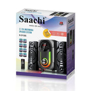 Saachi 2.1 Channel Home Audio System / Sub Woofer / Multimedia Speaker – Black. (1 YR WRNTY)