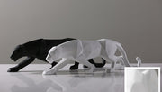 Modern Abstract Black Panther Sculpture
