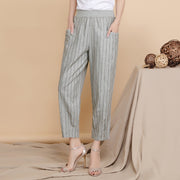 Women's linen pants cropped pants