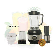 Hoffmans 4 in 1 Multi-function Electric Blender Juicer Fruit Mixer & Food Processor - Silver & Black