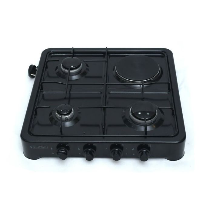 BlueFlame 50x50cm 3 Gas 1 Electric Cook Top 401 Black