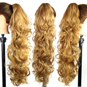 European And American Wig Female Chemical Fiber Ponytail Grab Clip Wavy Long Curly