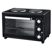Smartec 38 Liters Oven With Two Hot Plates - Black 1 Yr warranty