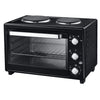 Smartec 38 Liters Oven With Two Hot Plates - Black 1 Yr warranty