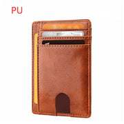 Card Holder Leather Foreign Trade Men RFID Anti-theft Swiping European And American Card Holder Male Amazon Hot Products Card Holder