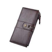 Men's Wallet Pu Long Wallet Retro Hand Phone Bag Buckle