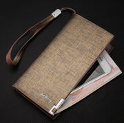 Long wallet multi-function zipper clutch