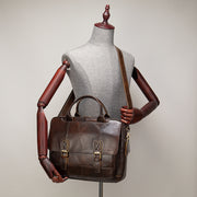 Men's Crosswise Handbag In Real Cowhide Leather