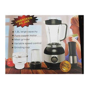 Hoffmans 4 in 1 Multi-function Electric Blender Juicer Fruit Mixer & Food Processor - Silver & Black