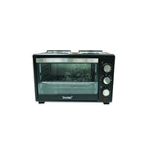 Smartec 38 Liters Oven With Two Hot Plates - Black 1 Yr warranty