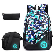 Mens Graffiti Three Piece Plaid Backpack