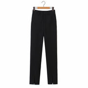 Fashion Casual Womens Front Slit Casual Pants