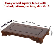 Red Wood Carving Craft Base Ebony