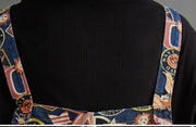 Summer Printed Jean Strap Shorts For Women