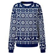 European and American style women's printed elk Christmas sweater