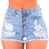 Summer Female Ripped All-Match Denim Shorts