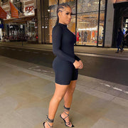 Long Sleeve Round Neck Jumpsuit Body Sculpting Fitness
