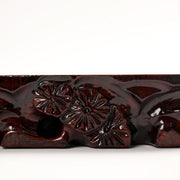 Ornamental Stone Base Solid Wood Shelf Flowerpot Decoration