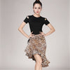 Latin Dance Clothes Practice Clothes Leopard Print Skirt