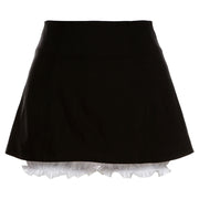 Woman Black Fashionable Temperament  Short Skirts