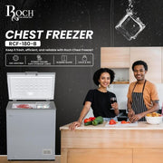 Roch 180 Litres Defrost Deep / Chest Freezer RCF-180-B(Sliding Glass) - Grey (2YRS WRNTY)