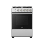 Hisense 50*50 4 Gas Burners, Full Gas Cooker with Gas Oven, Auto Ignition – Silver (2YRS WRNTY)