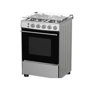 Hisense 50*50 4 Gas Burners, Full Gas Cooker with Gas Oven, Auto Ignition – Silver (2YRS WRNTY)