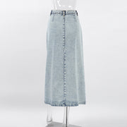 Retro Design Denim Skirt For Women