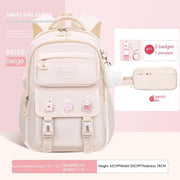 Girls' Waterproof Backpack Wear-resistant Large Capacity
