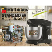 Hoffmans 3-in-1 6L Stand Mixer, Dough Mixer & Food Processor – Model 8088 - Black/Cream