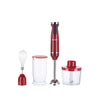 SPJ 4 IN 1 HBX-RD600W 600w, Hand Blender Food Processor,2 Speed Levels, Pulse/Ice Crush Function - Red
