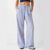 Women's Comfortable Elastic Waist Pinstripe Casual Loose Trousers