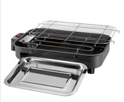 Household barbecue square non-smoking electric oven carbon steel plate knob temperature control Korean electric baking tray customization