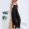 Women's Clothes Solid Color Casual Suspender Trousers Overall