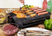 Household barbecue square non-smoking electric oven carbon steel plate knob temperature control Korean electric baking tray customization