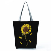 Portable Large Capacity Skull Printed Handbag