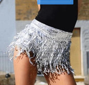 Hot Doof Babe - Tassel Sequins Hot Pants