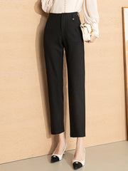 Women's High Waist Straight Leg Skinny Draped Western Pants