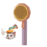 New Pet Cat Brush Hand-held Steel Wire Self-cleaning Comb Looper For Hair Removal