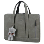 Waterproof PU Leather Briefcase Laptop Bag For Women Business Handbag 13.3 14 15.6 Inch For Macbook Pro 13 15 Case Notebook Bag