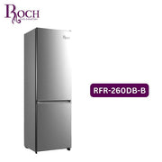Roch 260 Liters Double Door Bottom Freezer Defrost Fridge - Silver(2YRS WRNTY)