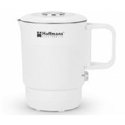 Hoffmans 3-in-1 Foldable Fast Boil Electric 0.8L Travel Kettle, Cup & Pot 1200W HM-2560 - White/Grey