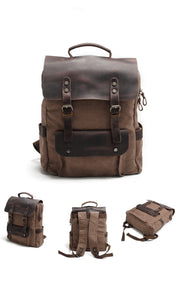 Vintage canvas backpack