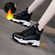 Women's cotton shoes with increased leather